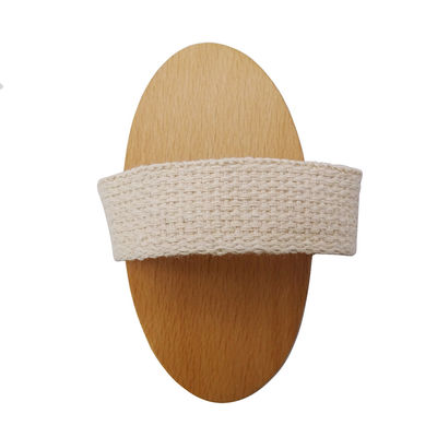 Massage Function Yellow Dry Wet Body Brush Soft Bristles Natural Exfoliation Dead Skin Smooth Cellulite Slow Down Aging Stimulate Lymph and Blood Flow