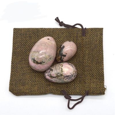 Kegel Exercise Egg Set Rhodonite Stone Jade Yoni Massage for Women's Emotional Wellbeing
