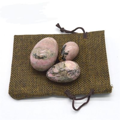 Kegel Exercise Egg Set Rhodonite Stone Jade Yoni Massage for Women's Emotional Wellbeing