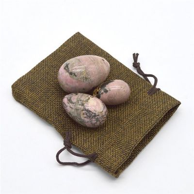 Kegel Exercise Egg Set Rhodonite Stone Jade Yoni Massage for Women's Emotional Wellbeing
