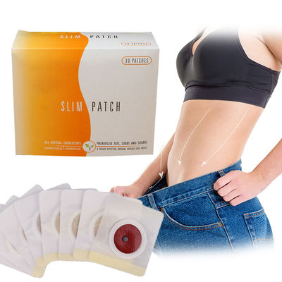 30pcs Magnet Body Slim Patch Navel Belly Slimming Patches Weight Loss Burning Patches For Fat Firming Stickers White Red