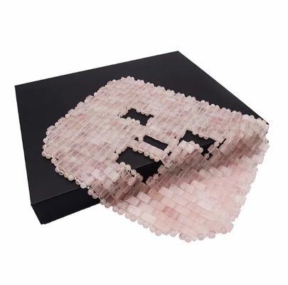 7.4*9.25inch Rose Quartz Jade Mask Eye Massager Natural Stone Face Massager Sleep Mask For Beauty Masssage Function