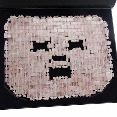 7.4*9.25inch Rose Quartz Jade Mask Eye Massager Natural Stone Face Massager Sleep Mask For Beauty Masssage Function