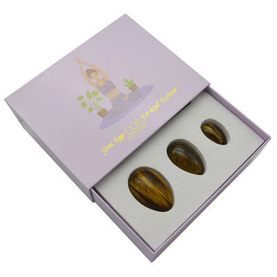 4pcs Tiger Eye Drilled Yoni Eggs And Wands Set With Box Perfect for Holidays and Stone Carving Statue Collection