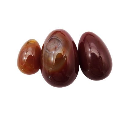 Regional Feature Yoni Eggs Red Agate Natural Gemstone Jade Eggs For Women Kegel Exercise