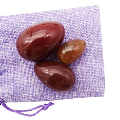 Regional Feature Yoni Eggs Red Agate Natural Gemstone Jade Eggs For Women Kegel Exercise
