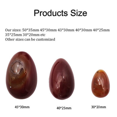Regional Feature Yoni Eggs Red Agate Natural Gemstone Jade Eggs For Women Kegel Exercise