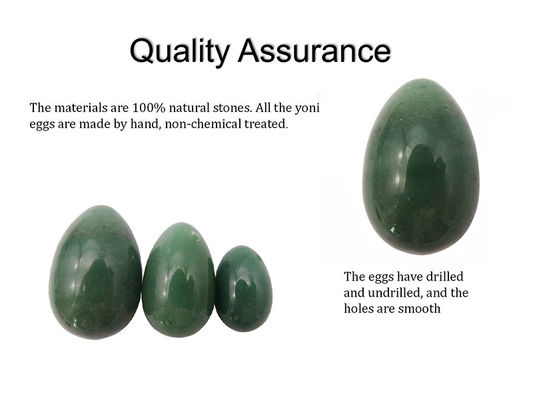 Natural Jade Stone Yoni Eggs for Women Vagina Massage and Pelvic Muscle Training 3 Sizes Set Properties Sex Products