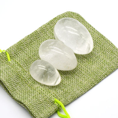Crystal Clear Rock Quartz Yoni Eggs Polished Technique OEM Accepted Natural Gemstone Chakra Healing Lapidary