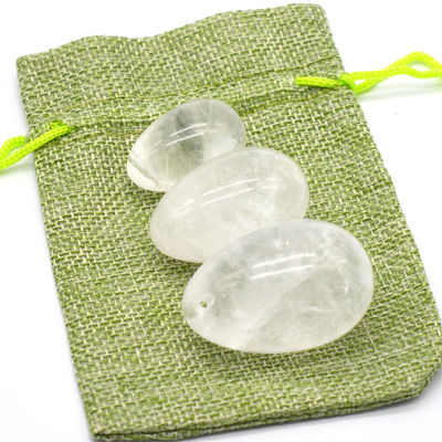 Crystal Clear Rock Quartz Yoni Eggs Polished Technique OEM Accepted Natural Gemstone Chakra Healing Lapidary