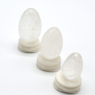 Crystal Clear Rock Quartz Yoni Eggs Polished Technique OEM Accepted Natural Gemstone Chakra Healing Lapidary
