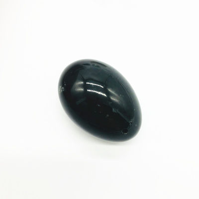 Natural Dark Green Certified Medium Drilled Nephrite Jade Yoni Eggs 40*30mm for Benefit