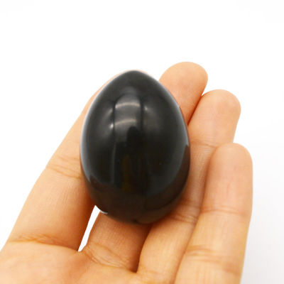 Natural Dark Green Certified Medium Drilled Nephrite Jade Yoni Eggs 40*30mm for Benefit