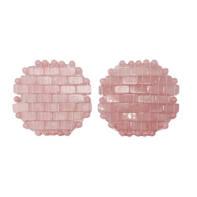 Face Mask 100% Natural Rose Quartz Mini Eye Covers for Facials Puffy Eyes Headaches Migraines Sleeping Eye/Face Mask