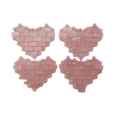 Face Mask 100% Natural Rose Quartz Mini Eye Covers for Facials Puffy Eyes Headaches Migraines Sleeping Eye/Face Mask