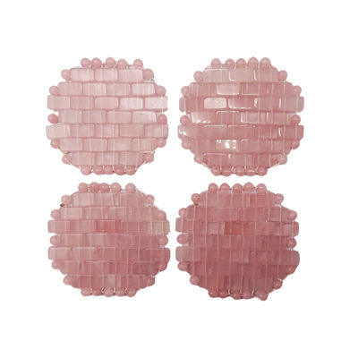 Face Mask 100% Natural Rose Quartz Mini Eye Covers for Facials Puffy Eyes Headaches Migraines Sleeping Eye/Face Mask