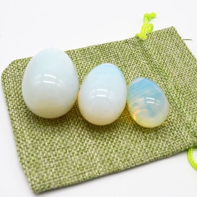 Opalite Yoni Egg Pelvic Kegel Exercise Jade Egg for Strengthening Vaginal Muscles and Crystal Ball Massage