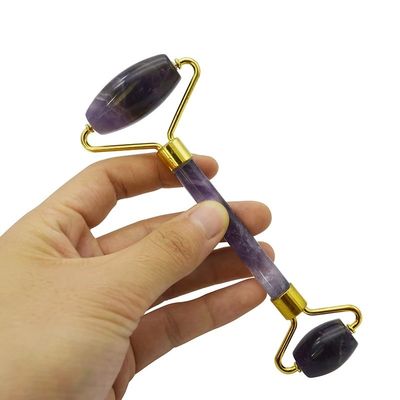 Amethyst Jade Roller Guasha Face Skin Care Tools Small Eye Roller for Eyes Face Gua Sha Massager for Women Facial Roller Self Care Gifts