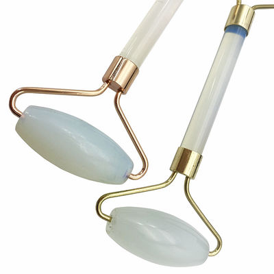 Jade Guasha Roller Tools Opal Jade Facial Roller Gua Sha Massager for Face and Eyes Puffiness Relief Reducing Skin Wrinkle
