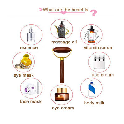 Agate Face Gua Sha Roller Body Skin Care Stone Facial Massager for Women to Relieve Stress and Eye Puffiness