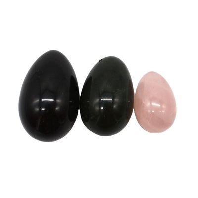 Regional Feature Carved Obsidian Nephrite Rose Quartz Natural Jade Eggs Polished Yoni Eggs Gemstone