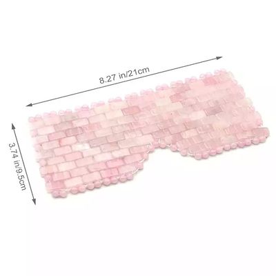 16*9cm Eco-friendly Natural Jade Facial Mask and Rose Quartz Face Eye Mask Beauty Essential Double Pack