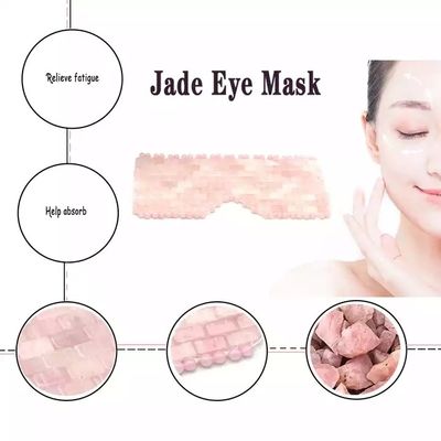 16*9cm Eco-friendly Natural Jade Facial Mask and Rose Quartz Face Eye Mask Beauty Essential Double Pack