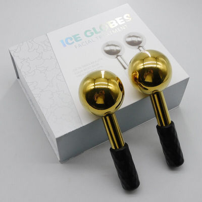 Facial Massager for Cooling and Reducing Dark Circles Stainless Steel Ice Globes
