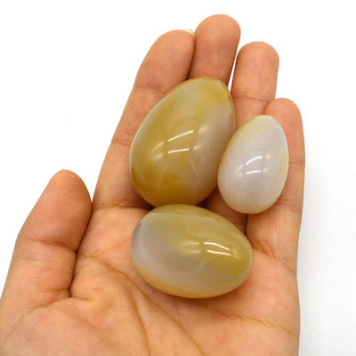 Engraving Natural Agate Stone Eggs Drilled Vaginal Exercise Jade Eggs 45*30mm/40*25mm/30*20mm