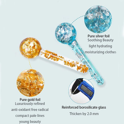 Cooling Ice Globes 24K Gold Face Massager Roller for Daily Beauty Routines to Reduce Facial Swelling and Dark Circles