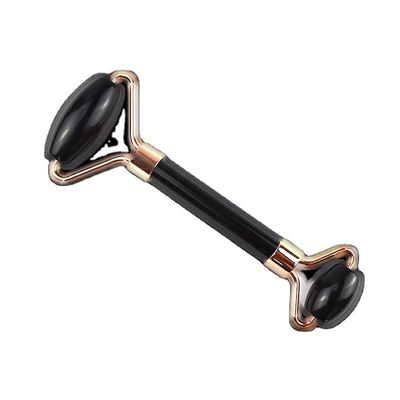 Natural Black Obsidian Roller Guasha Massage Facial Gua Sha Roller for Face Neck and Eye Classic Jade Roller Affordable