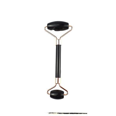 Natural Black Obsidian Roller Guasha Massage Facial Gua Sha Roller for Face Neck and Eye Classic Jade Roller Affordable