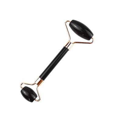 Natural Black Obsidian Roller Guasha Massage Facial Gua Sha Roller for Face Neck and Eye Classic Jade Roller Affordable