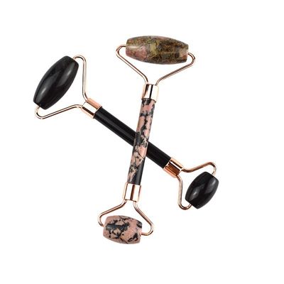 Facial Massager Rhodonite Stone Jade Roller Gua Sha for Muscle Massage Anti-aging 100% Natural Gemstone Custom Logo Home