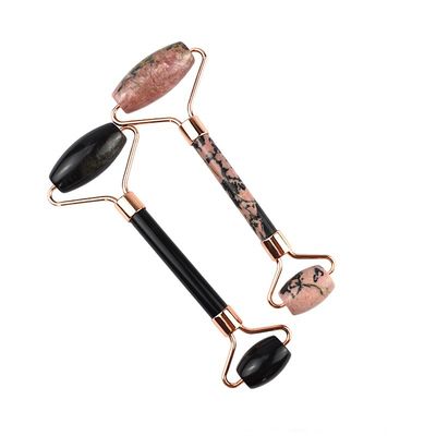Facial Massager Rhodonite Stone Jade Roller Gua Sha for Muscle Massage Anti-aging 100% Natural Gemstone Custom Logo Home