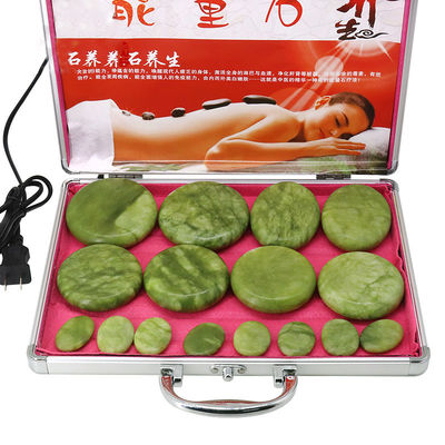 Massage Tools Olivine Stone Massager Stone With Aluminum Heating Box Heat Massage Kit Basalt Energy Stones For Health Care