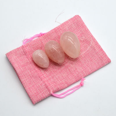 Polished Technique Yoni Eggs for Kegel Exercises Rose Quartz Jade Egg Shaped Stones