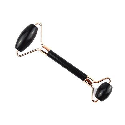 100% Natural Gemstone Black Obsidian Facial Jade Guasha Roller Massager Gua Sha Face Massage Beauty Tools Skin Care Tools