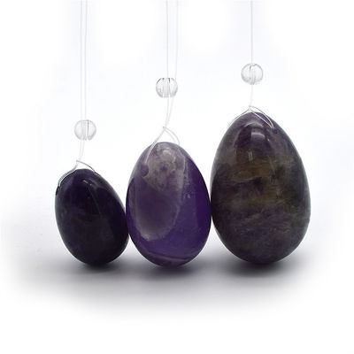 Carved Jade Yoni Eggs Amethyst Onyex Marble Eggs with Jade Technique