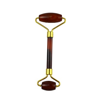 Customized Logo Availabled Facial Beauty Product Carnelian Guasha Face Roller for 100% Natural Crystal Red Agate Massager