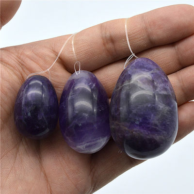 Carved Jade Yoni Eggs Amethyst Onyex Marble Eggs with Jade Technique