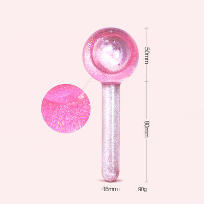 Anti-Ageing Facial Massage Tool Ice Globes Glitters for Cooling Face Neck and Eyes Tighten Skin Borosilicate Glass