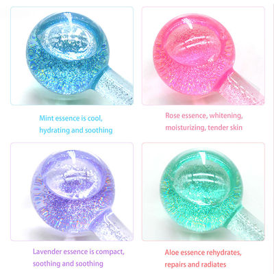 Anti-Ageing Facial Massage Tool Ice Globes Glitters for Cooling Face Neck and Eyes Tighten Skin Borosilicate Glass