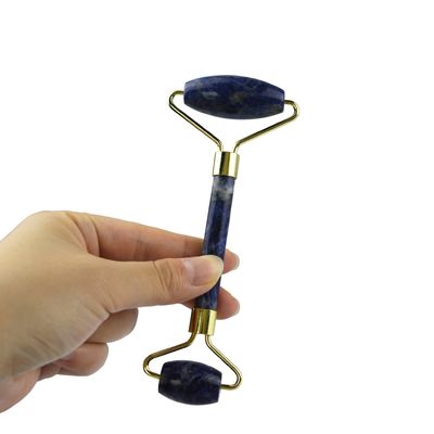Blue Sodalite Face Guasha Roller 100% Natural Crystal Gua Sha Massager for Skin Care and Spa Massage