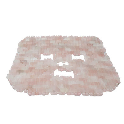 Polished Face Mask Natural Gemstone Jade Sleep Mask Rose Quartz Eye Anti-Aging Hot or Cold Using Stone
