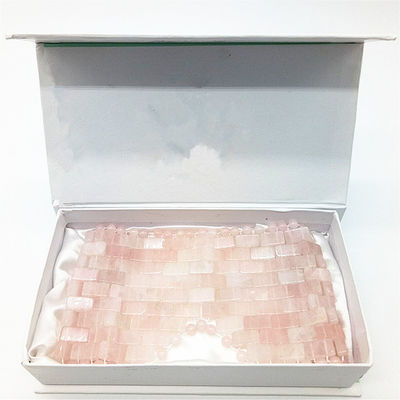 OEM Accepted Pink Rose Quartz Eye Mask Natural Gemstone Jade Sleep Mask for Anti-Aging Hot or Cold in 2024
