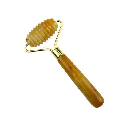 Facial Massager Yellow Jade Custom Gemstone Jade Roller for Face and Neck Massage
