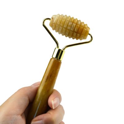 Facial Massager Yellow Jade Custom Gemstone Jade Roller for Face and Neck Massage