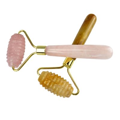 Facial Massager Yellow Jade Custom Gemstone Jade Roller for Face and Neck Massage