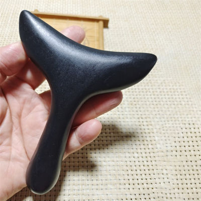 ISO9001 Certified Body Massager Natural Bian Stone Gua Sha Scraping Board for Back Massage and Meridian Brush